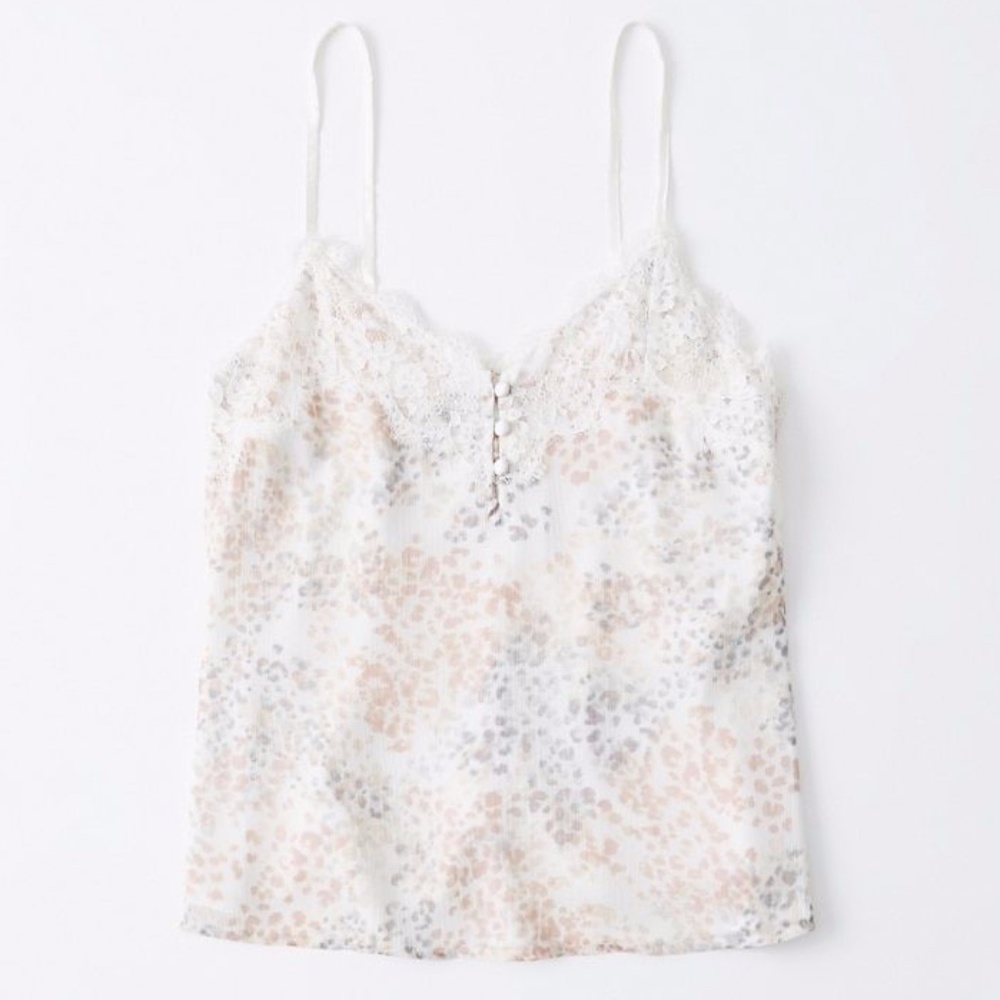 NWT Abercrombie Lace-Trim Cami